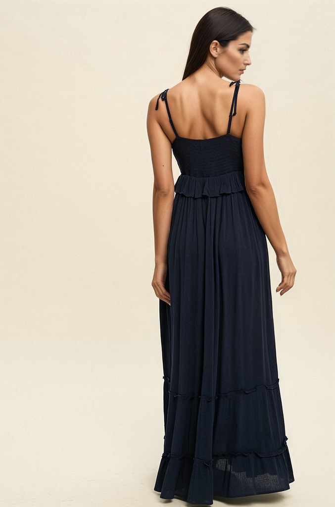 Navy Maxi Dress | Navy Blue Long Dress – Autumn Grove Clothing