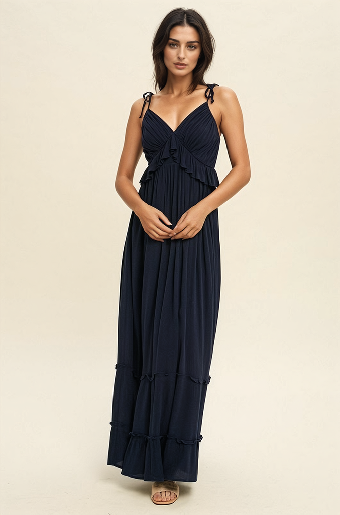 Navy Maxi Dress | Navy Blue Long Dress – Autumn Grove Clothing