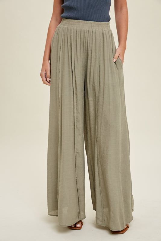 Shannon Olive wide leg pants | Olive Pants | Autumn Grove Clothing