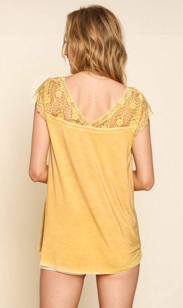 Yellow Lace Top | Womens Lace Tops – Autumn Grove Clothing